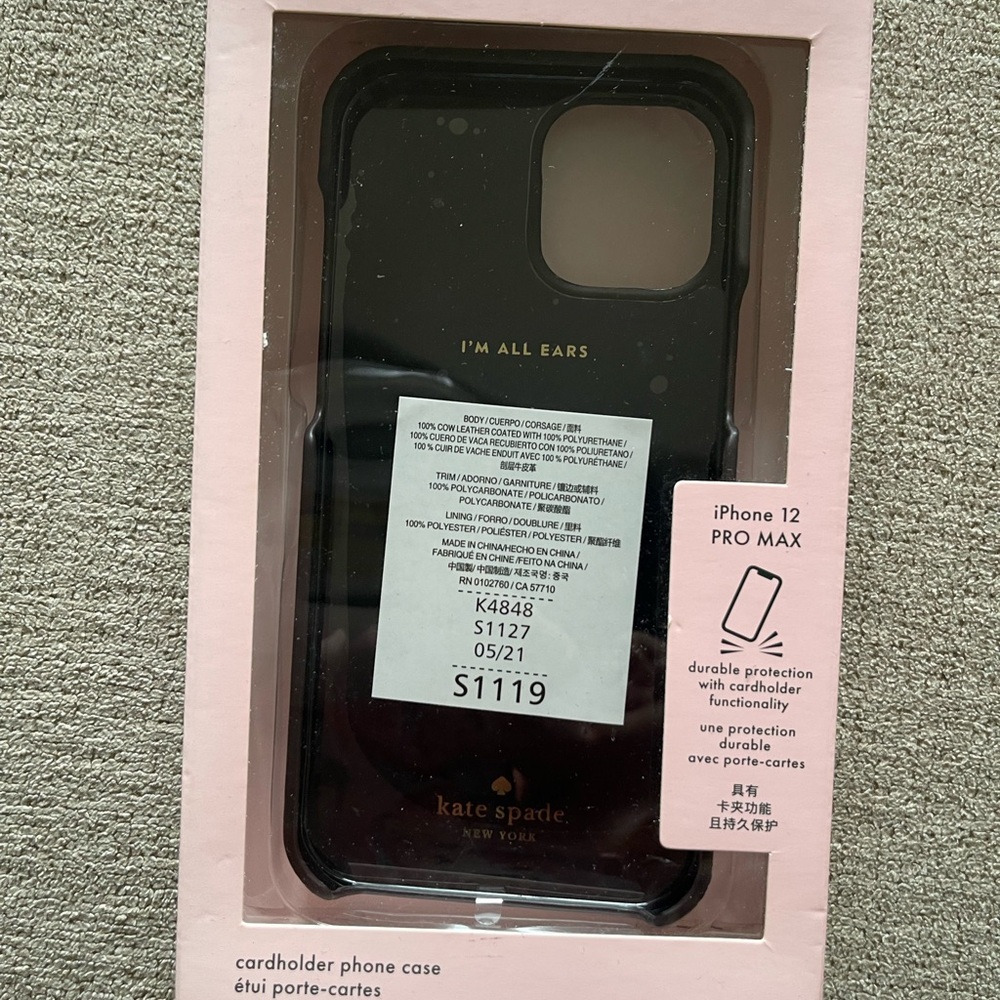 Kate Spade Black iPhone Case with Sleek Design